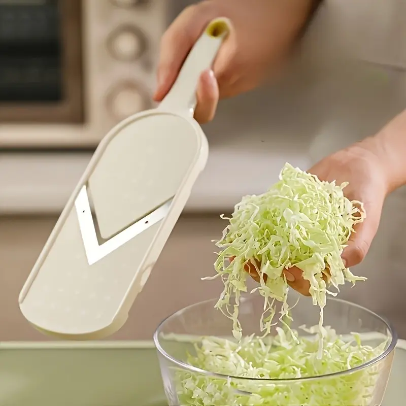 Vegetable Salad Slicer, Cabbage, Cabbage, Lettuce Shredder, Ergonomic Handle, Stainless Steel Kitchen Tool, Includes Storage Container