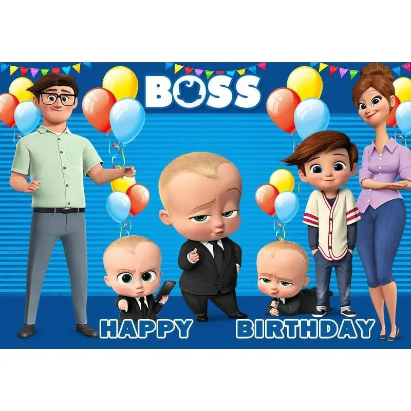 Premium Polyester Boss Baby Cartoon Tapestry - Home Decor Wall Hanging, Birthday Party Backdrop Cloth, Photography Background Gift for Baby Shower, Easter, Independence Day, Love-Focused Gifting, Bag Accessory Complement, Family