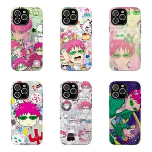 The Disastrous Life of Saiki K Anime Phone Case, Saiki Kusuo Y2K Collage Aesthetic,Cover For iPhone 17 Pro Max 16 15 14 13 12 11 for Samsung S21 S22 S23 S24 S25 Phone Case,Perfect Holiday Gift