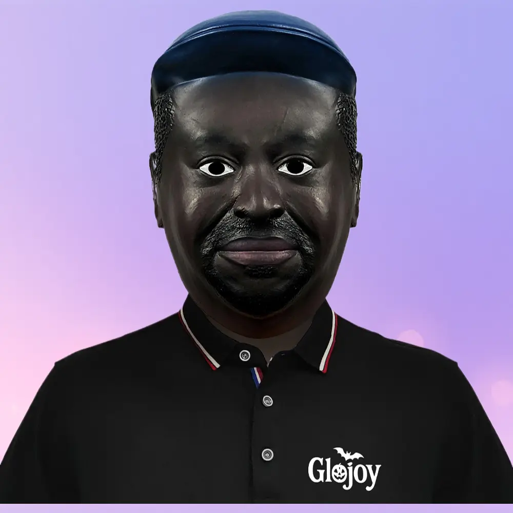 Funny Kenyan Man Latex Mask Head Cover - Adult Silly Wearable, Playful Comfortable Cosplay Halloween Prop, 30x25x20cm Fashion Face Covering Accessory, Accessories, Party, Live Streaming, Head Covering