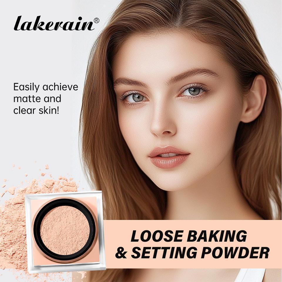 Monochrome Loose Baking&Setting Powder Long Lasting Oil Control Natural Face Matte Waterproof BrighTening Loose Powder Makeup