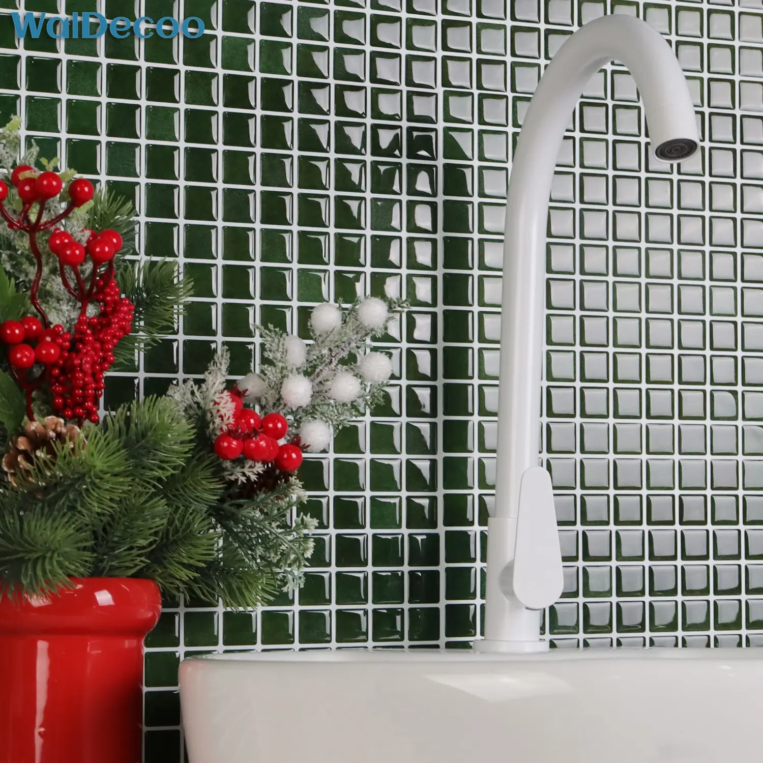 10 sheets Brick Wall Stickers, Interior Stickers, 3d Mosaic Patterned Vinyl Tiles, Marble Textured Surface Wallpaper For Home Application, Kitchen, Bathroom Backsplash , RVs and Home Decoration, Peel and Stick Tile Decals