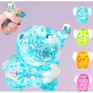 Blue Elephant Squishy Fidget Toy – Stress Relief Squeeze Ball for Adults & Kids, Sensory Toy for Anxiety, Party Favors, Easter Basket Stuffer (1 Pack)