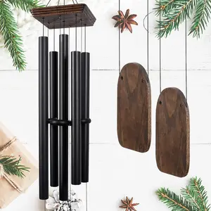 48" Large Wind Chimes for Outside Deep Tone,  Wind Chimes Outdoor Clearance, Memorial Gifts for Mother's Day and Christmas, Outdoor Decor for Garden, Patio, Yard(Big Wind Chime, Black)