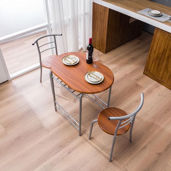 Compact Dining Table and Chairs Set, Easy Assemble Space Saving Table Set for Small Apartments Compact Dining Table and Chairs Set, Easy Assemble Space Saving Table Set for Small Apartments