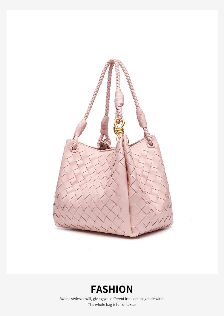 M6193 Women's Fashion Hand-woven Portable Tote Bag 2026 New Personalized Shoulder Crossbody Parachute Bag