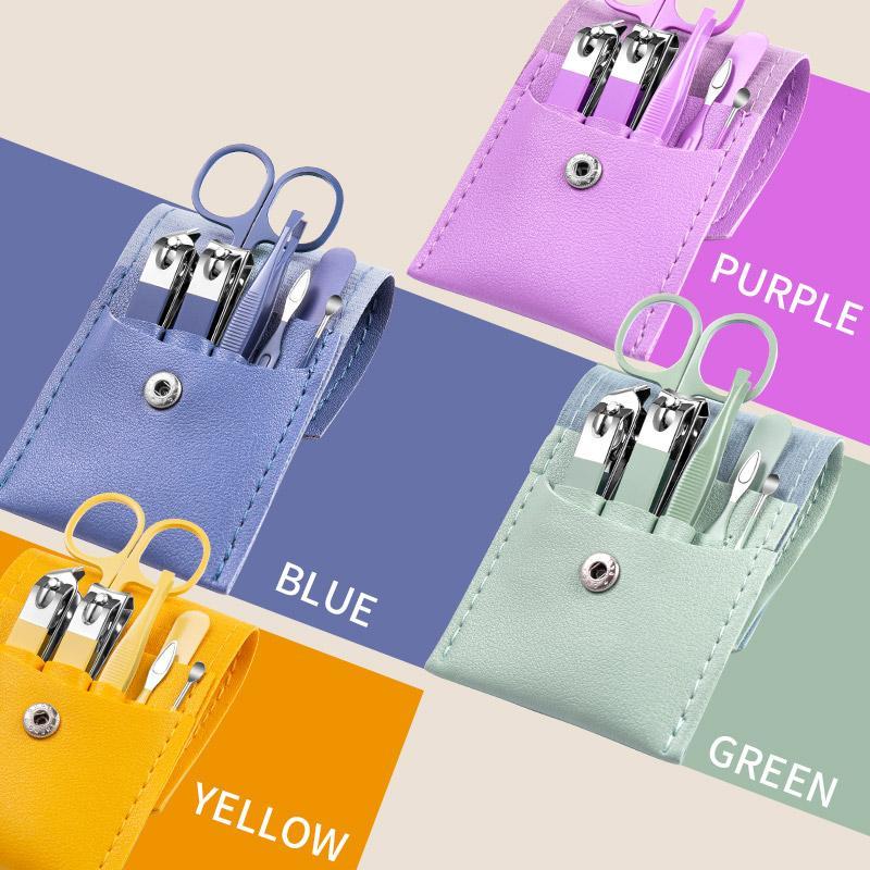 Professional Manicure Set With Storage Case, 7 Counts/set Portable Nail Clipper Set, Multifunctional Nail Care Tool For Home & Travel