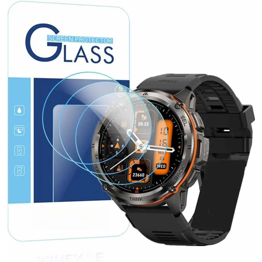 Screen Protector Compatible for KOSPET Magic R10 / T3 Ultra  Watch, 9H Tempered Glass Protective Film (3 PCS)