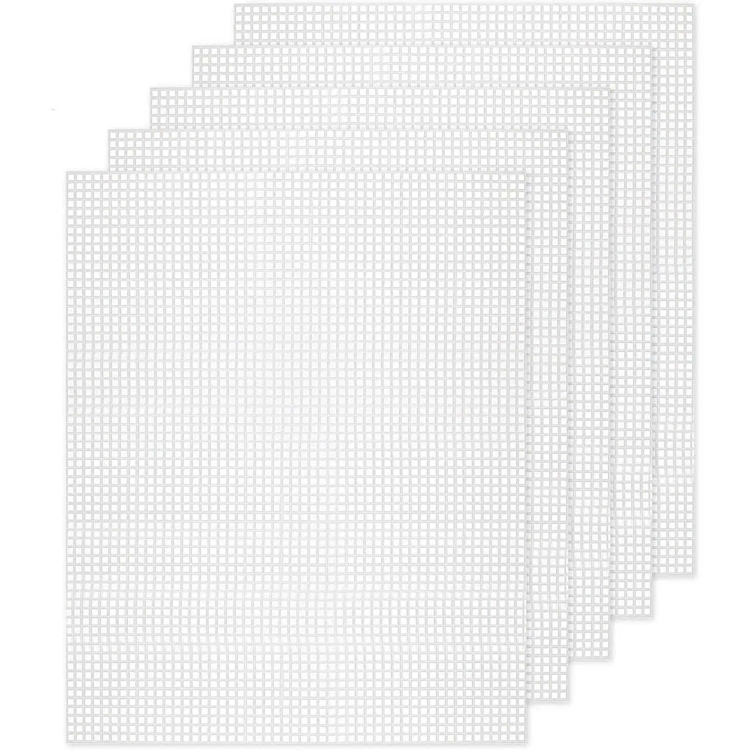 10 PCS Mesh Plastic Canvas Sheets, 21 x 13.1 Inch 5 Count Large Holes for Embroidery Crafting, Acrylic Yarn Crafts, Knitting and Crochet Projects