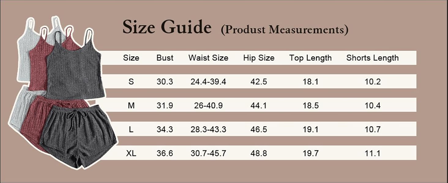 Women's 3 Sets Ribbed Pajamas Set Sleeveless Crop Top and Tie Front Shorts Lounge Set Sleepwear Loungewear