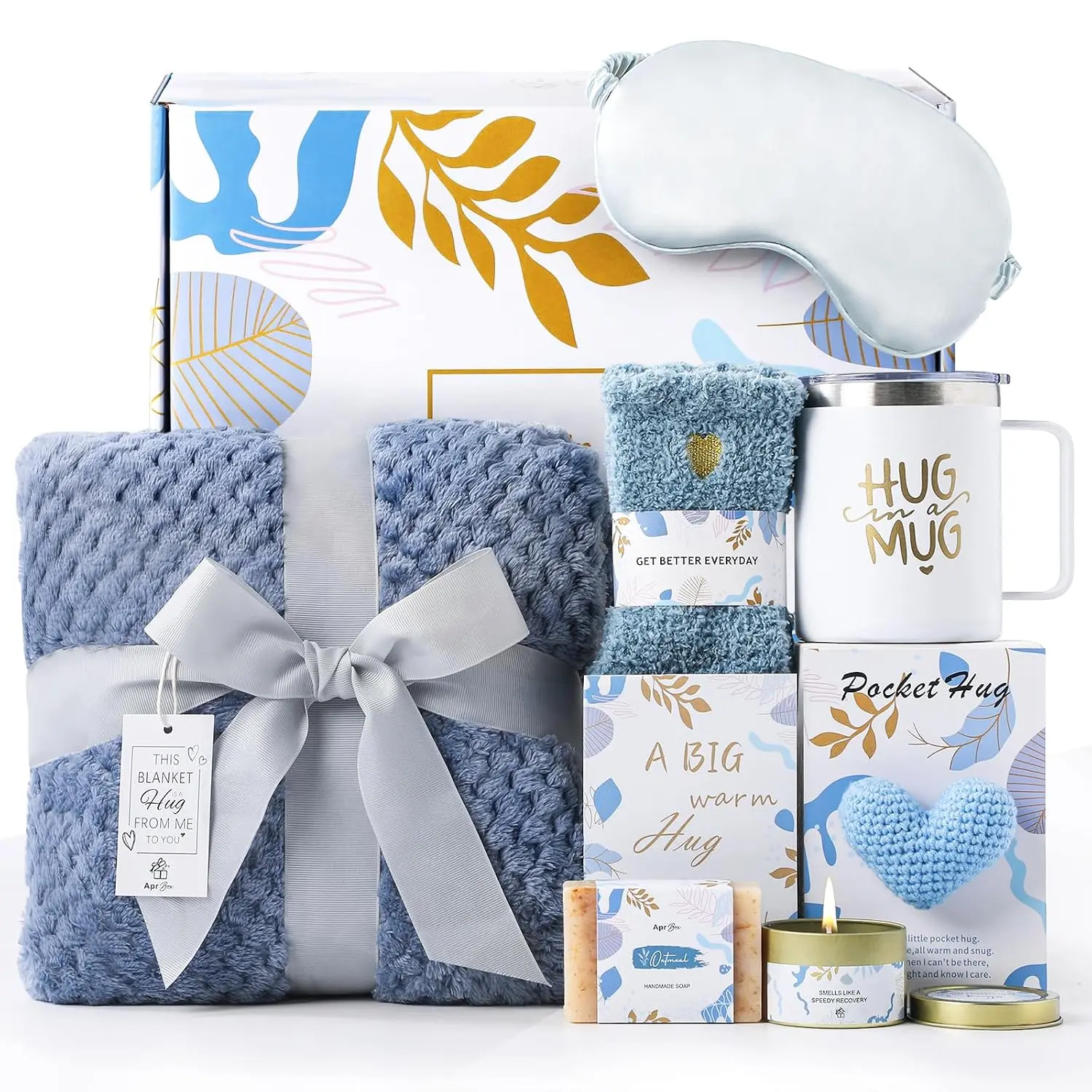 Get Well Gifts for Women Chemo Cancer Care Package Gift Baskets after Surgery Recovery Self Care Gifts Thinking of You Feel Better Set for Sick Friends Wellness Comfort Box Easter Basket Stuffers
