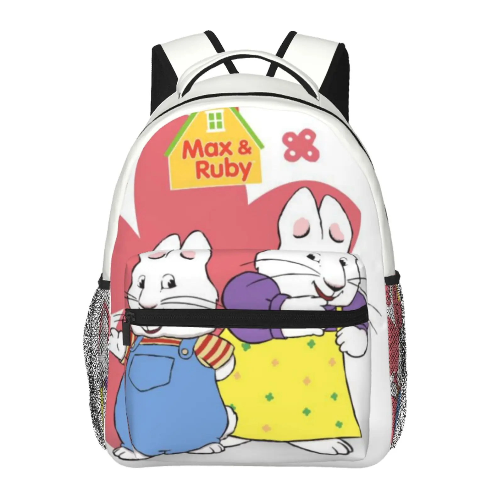 Anime Max And Ruby4 Backpack, School bag Cute Girls Boys Teens Backpacks Kawaii Kids Lightweight backpack with adjustable straps Bookbag with office Travel, School, College, Work