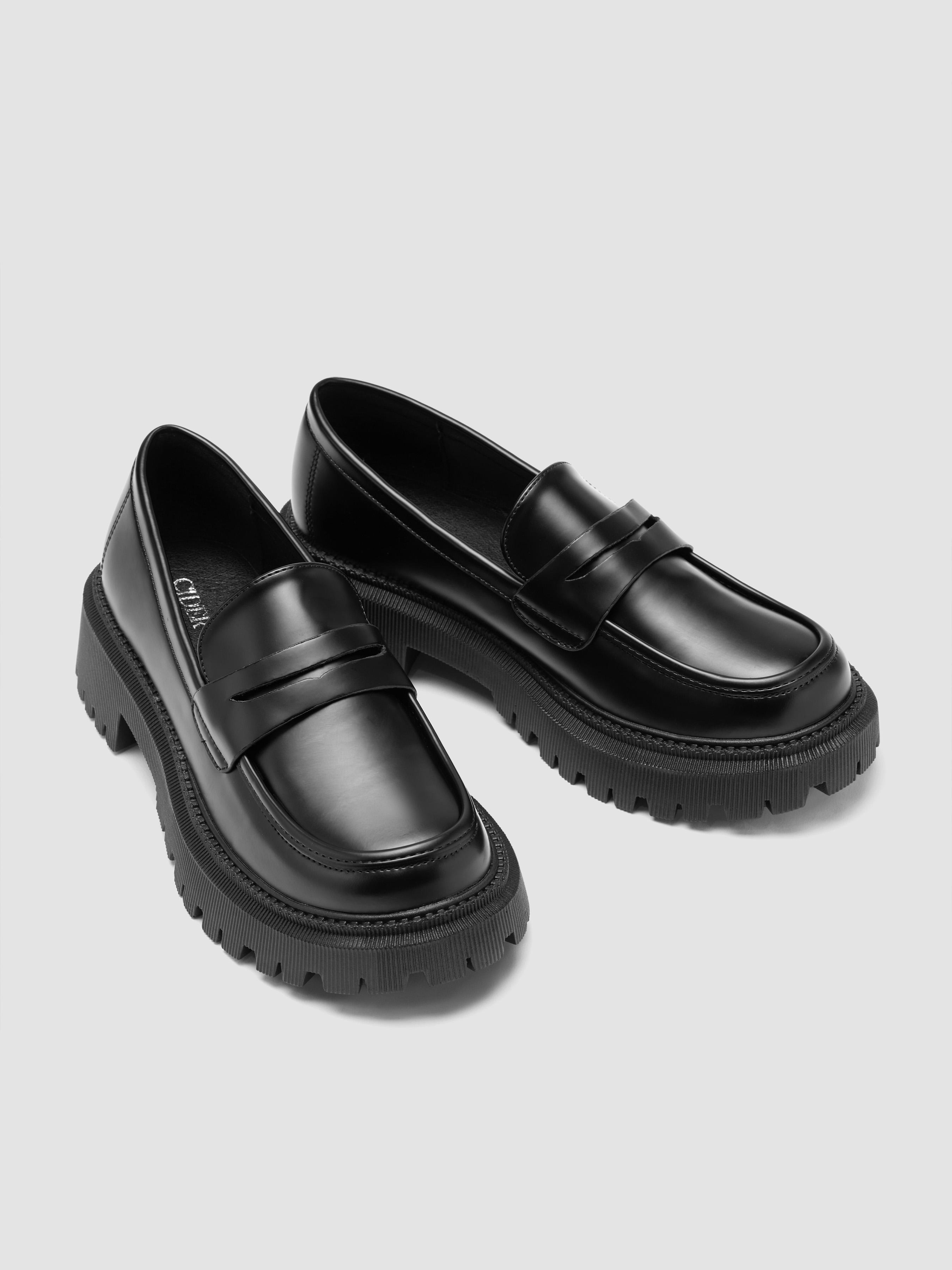 Cider [3 colors, size 36-41] Solid Patent Leather Loafers