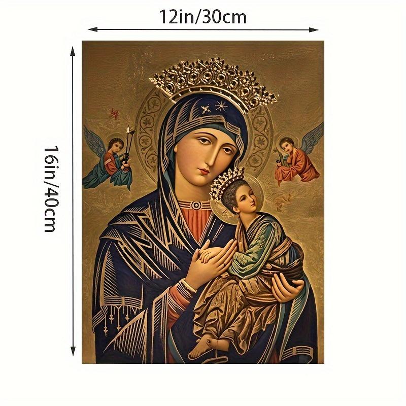 2D Flat, 2D Flat • 1pc Frameless Painting Featuring a Russian Orthodox Icon on Canvas Art, Poster - Our Eternal Help for Women • Modern Wall Art Decoration for Home • Suitable for Living Room, Bedroom, Office, Restaurant, Bar Wall Decor • Printed