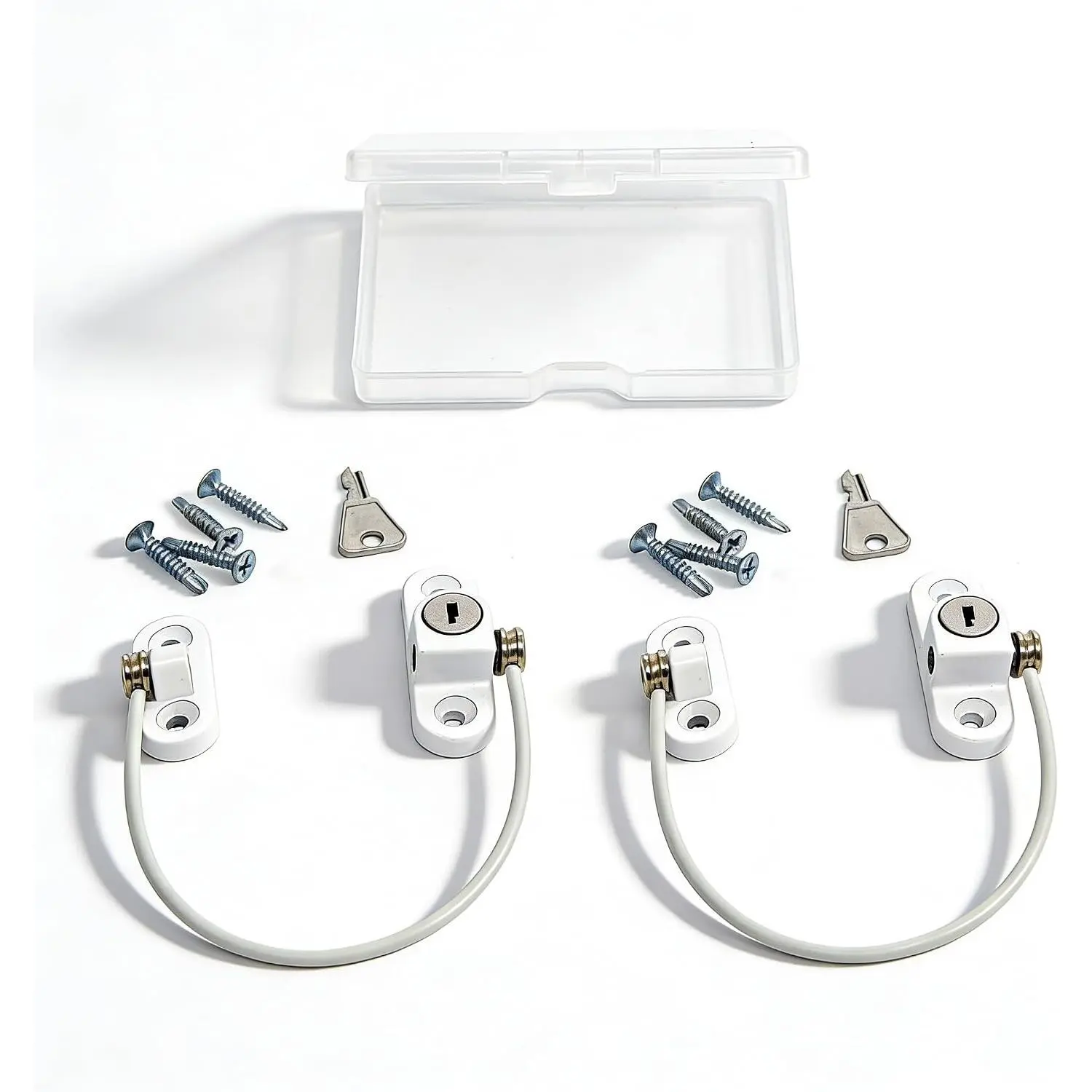 Window Restrictor Locks,Door and Window Opening Restrictor,Sliding Window  Locks with ,Suitable for , Office, Hotel, Factory, and Other Anti- , with Box