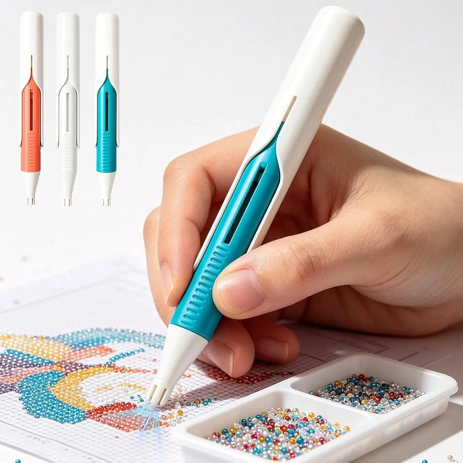 2026 New Diamond Art Automatic Bead Dispenser Pen, Suitable for 2.8mm Round Diamonds, Durable, Wax-Free and Ergonomically Designed