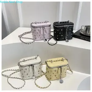 Women's Korean Diamond Quilted Leather Crossbody Purse, Mini Square Handbag with Adjustable Chain, Lightweight Chic Shoulder Carryall for Casual Daily Wear & Evening Party Occasions