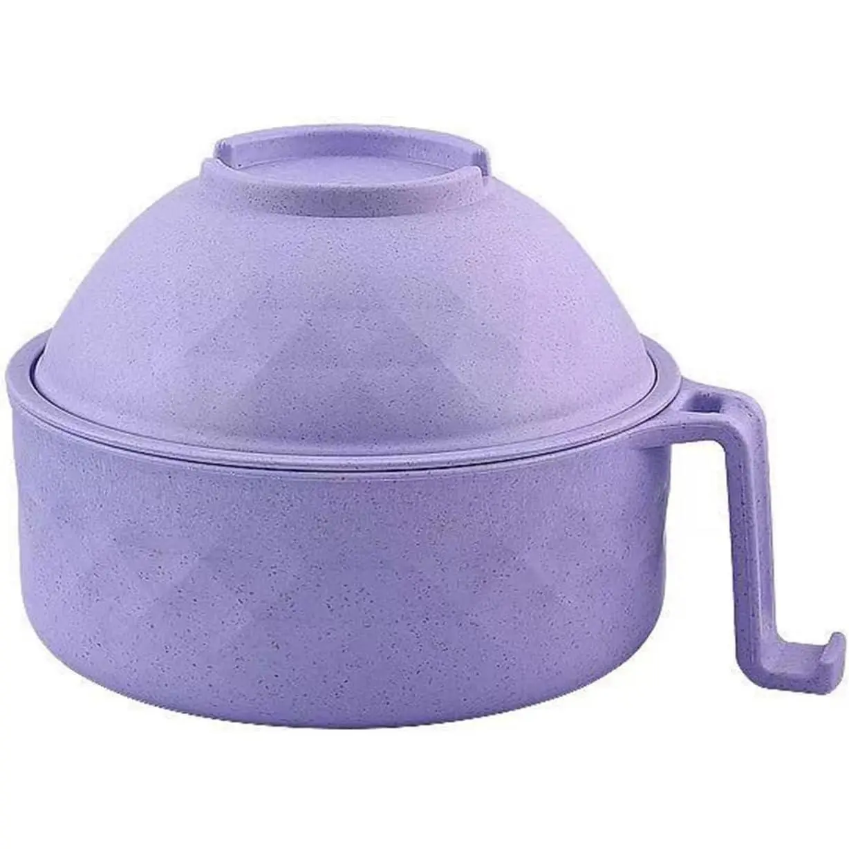 Purple Plastic Microwave Ramen Bowl with Lid - Kitchenware for Instant Noodles, Salad, Pasta, Fruit, Rice, Cereal, Soup - Baby & Maternity Kitchen College Dorm Essentials, Tableware