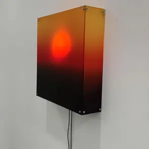 Dynamic Wall-Mounted Sunlight Display Lamp, Creates Sunrise Sunset Scenes, Modern Indoor Atmosphere, Suitable for Living Room