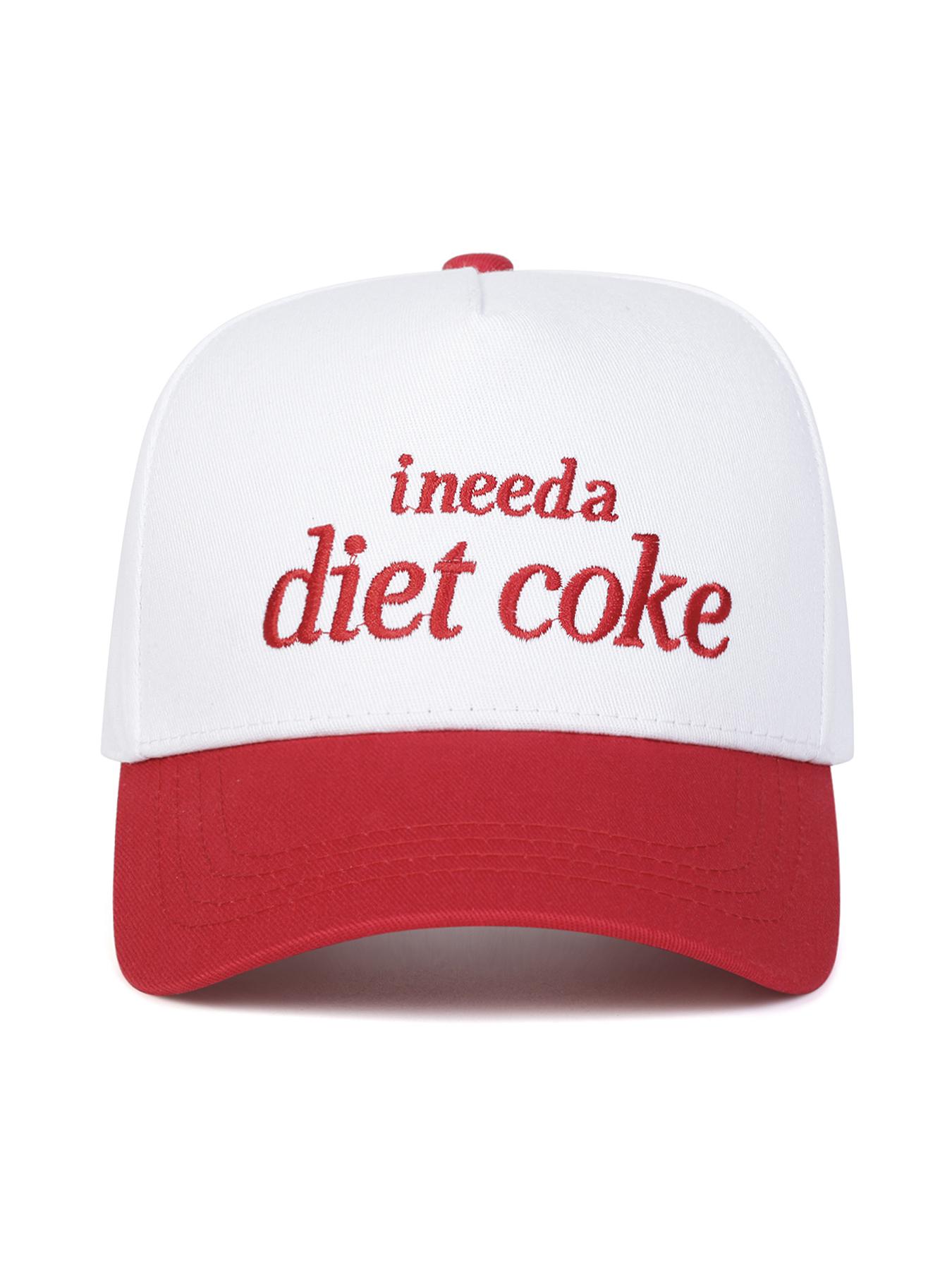 Unisex Diet Coke Five-Sided Baseball Cap, Adjustable Outdoor Sun Protection Hat, Casual Fitted Woven Fabric for Spring & Fall Travel, Quality Caps