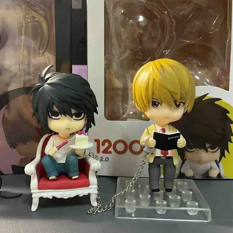 Anime Q Version Death Note Model #1200 L Lawliet 1160# Yagami Light Action Figure Collectible Decor Doll Toy Gift For Anime Fans