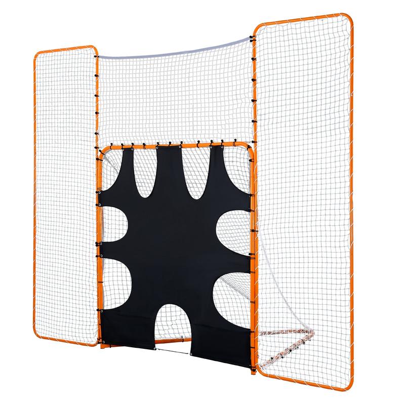 VEVOR 3-IN-1 Lacrosse Goal, 12x9 ft Lacrosse Net with Backstop and Target, Quick & Easy Setup Backyard Rebounder Equipment, Steel Frame Training Nets, Suitable for Youth Adult Training, Orange VEVOR 3-IN-1 Lacrosse Goal, 12x9 ft Lacrosse Net with Backstop and Target, Quick & Easy Setup Backyard Rebounder Equipment, Steel Frame Training Nets, Suitable for Youth Adult Training, Orange
