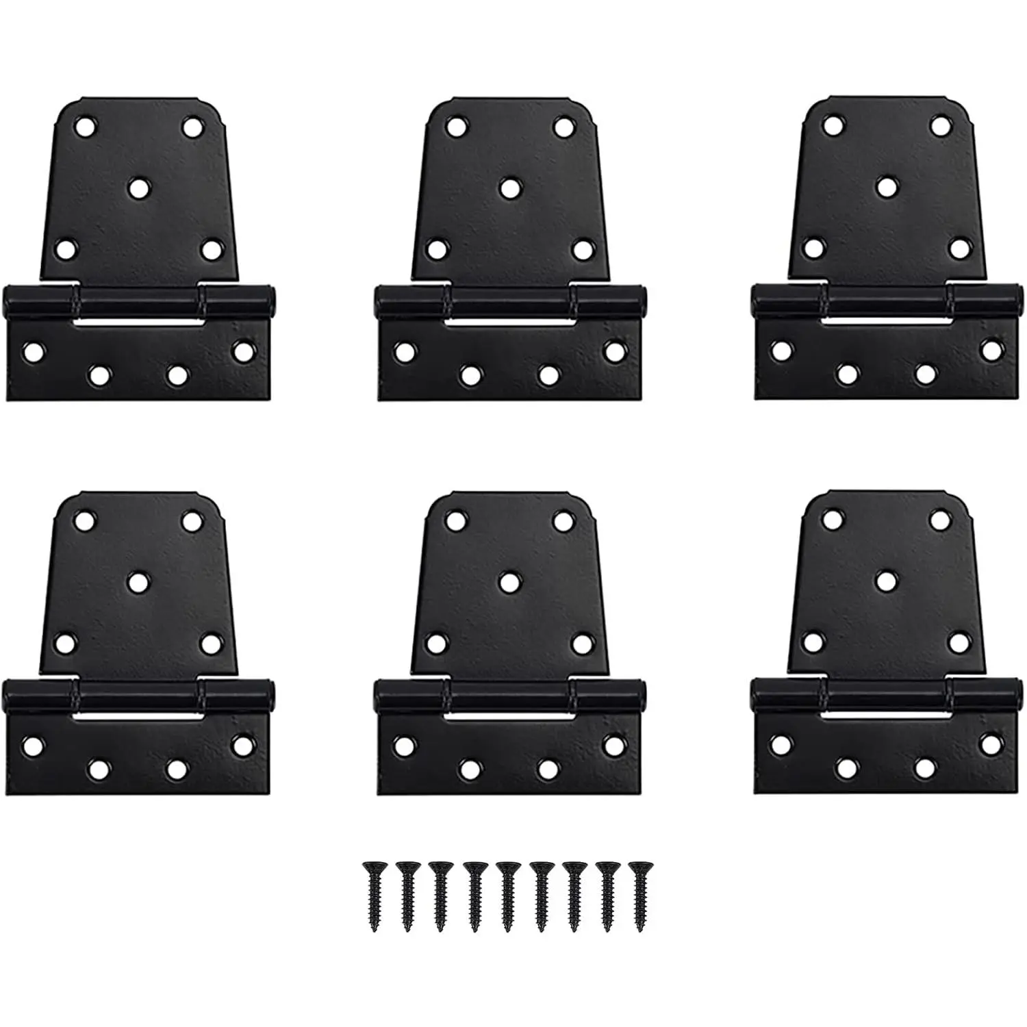 3-1/2" heavy-duty door hinges, 6-piece set of T-bar hinges