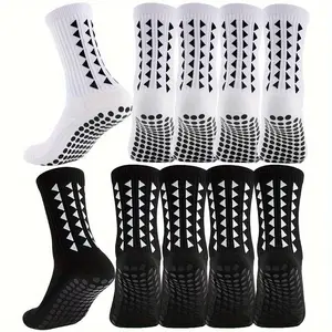 Men's Athletic Gripper Sports Socks (6/12/18-Pair) - Non-Slip, Sweat-Absorbent, Breathable Fabric with Towel Bottom for Soccer, Running, Athletic Sock, Gripper Socks