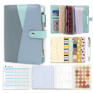 Budget Binder Set with Zipper Envelopes, Savings Binder, Cash Stuffing Binder | Includes PVC Cash Pockets, Budget Sheets, Stickers & Pen, Ideal for Home or Office Use