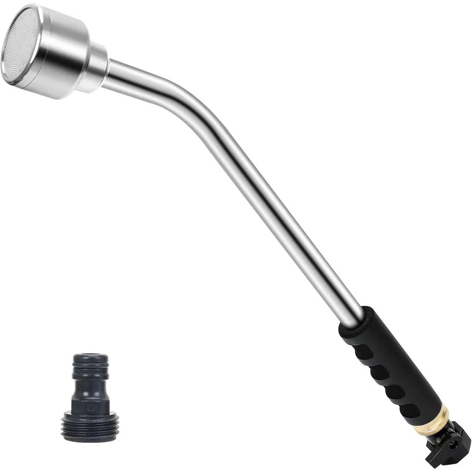 18-inch Soft Rain Watering Wand with Shut Off Valve, Lightweight and Durable Metal Gentle Watering Wand  for  Baskets, Planters, Garden, Shrubs and Seedbed