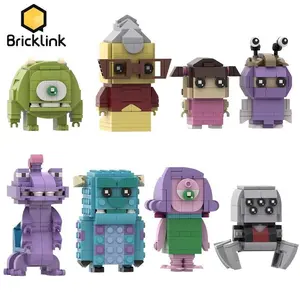 2026 hot itemBricklink MOC Ideas Cartoon Monster Anime Figures Doll James Mike Bricks Head Sets DIY Building Blocks Kid Toys Christmas Gift
