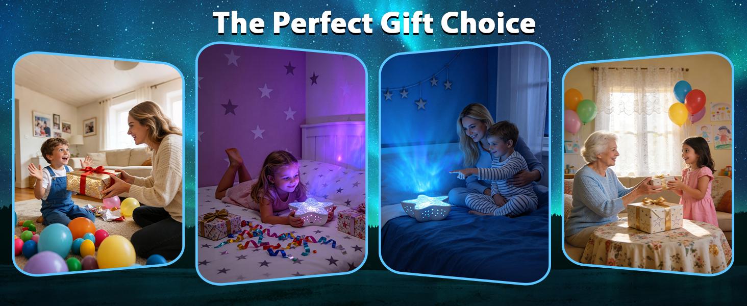 Viral Waterproof Northern Lights Projector - 8 Color Dynamic Ocean Wave Light, Star Shape Bath Spa Lamp, Submersible for Tub, Romantic Ambient Light for Bath Time Relaxation - Perfect Gift for Bath Lovers