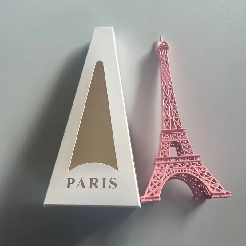 Nordic style pink Paris Eiffel Tower architectural model tabletop model ornament Collectible Figurines