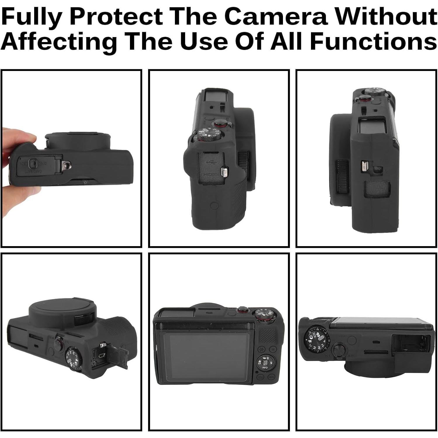 Case for  Powershot G7X Mark III Digital Camera, Soft  G7X Mark iii Camera Case Cover with Removable Lens Cover, Anti-Scratch Slim Fit Soft