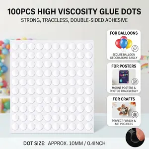 Yitape 100pcs High Adhesive Tape Points, Strong Hold for Party Balloons, Posters Installation, Craft Projects, Sticky Strips, Adhesive Tabs