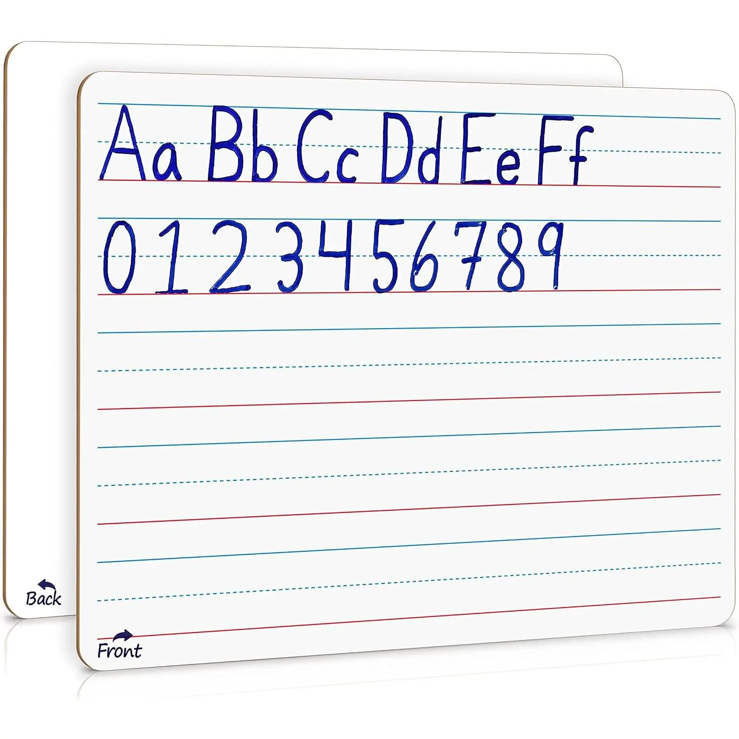 Small Dry Erase Board with Lines for , 9x12 Double Sided | Ruled Whiteboard for Handwriting Practice, Classroom and Homeschool , Portable, Easy to Clean, Robust