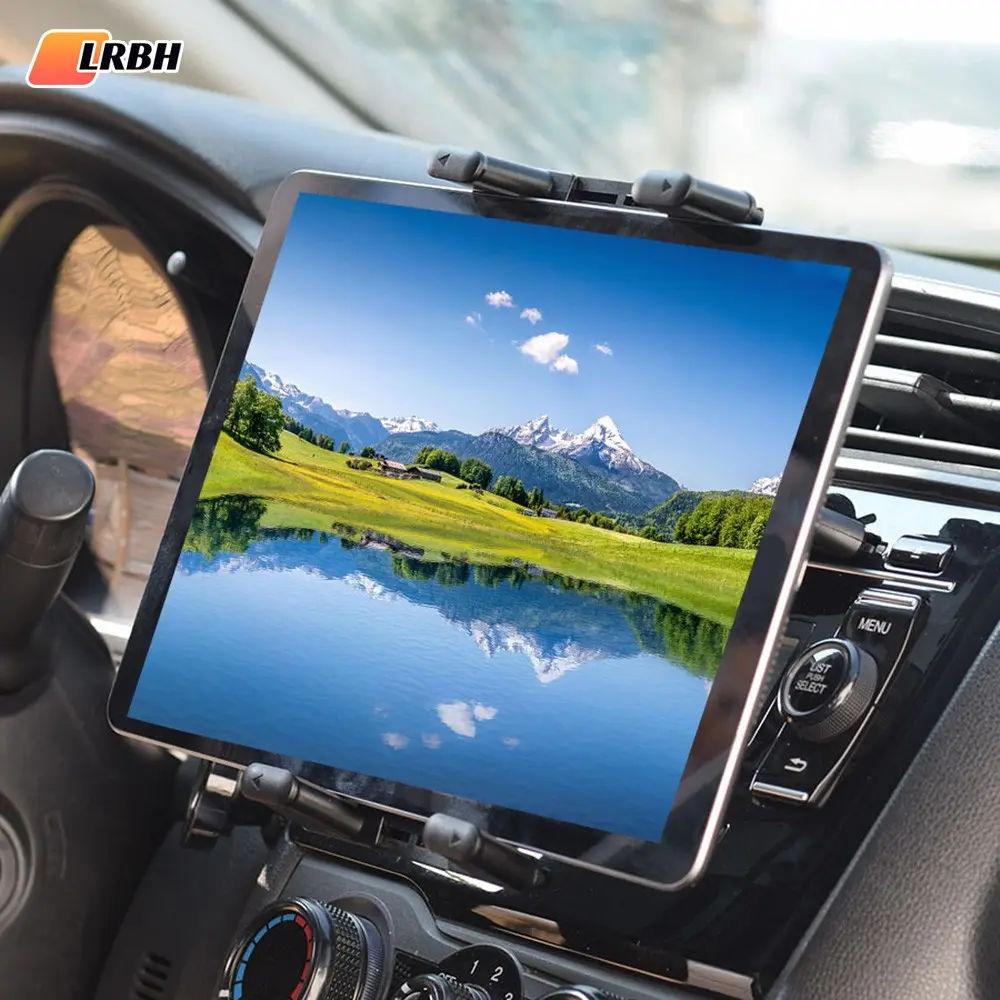 LRBH Universal Car Mount [2 in 1] CD Slot GPS Car Mount for 7-12.4 inch Tablet, CD Player Cell Phone Holder for 3.5-7 inch Smartphone Dash Stand for iPad Pro/Air/Mini Phone Holders for Your Car