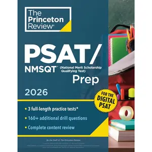 Princeton Review PSAT/NMSQT Prep, 2026: 3 Practice Tests + Review +  Tools for the Digital PSAT (2026) (College Test Preparation) - Paperback