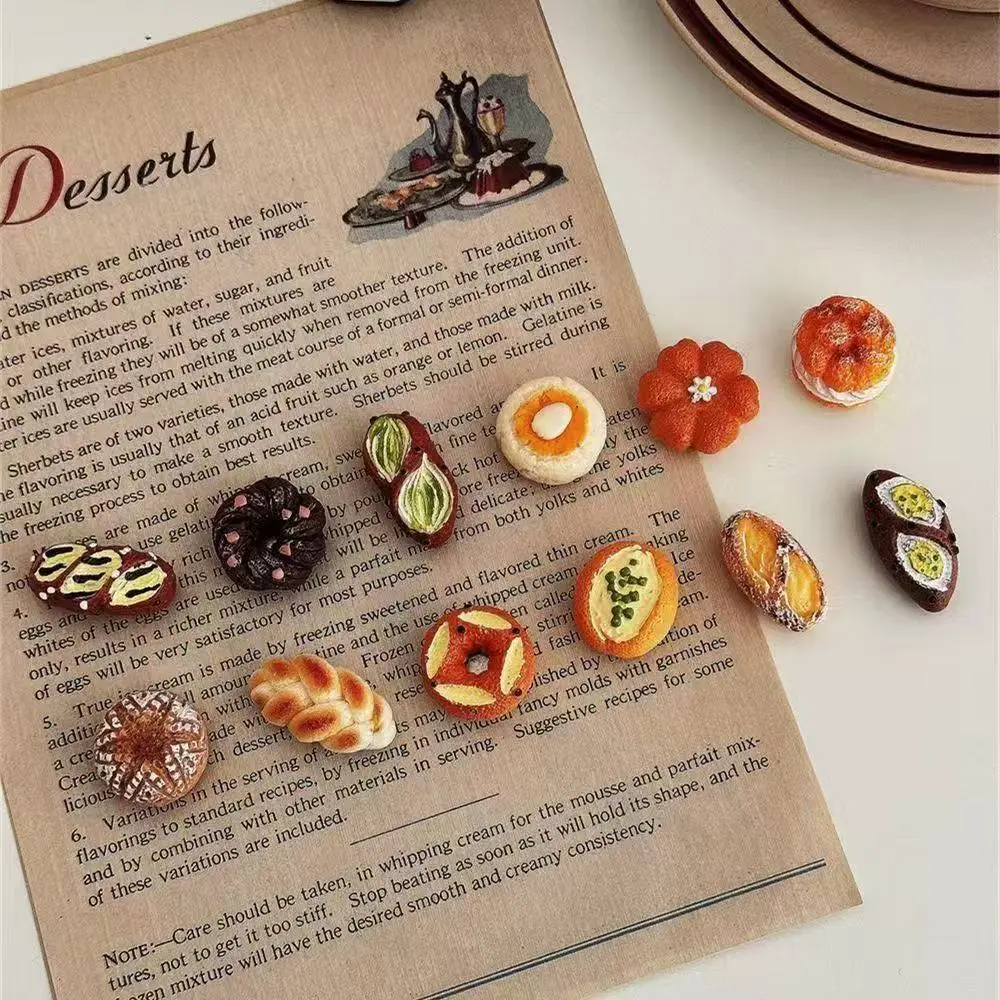 Magnetic French Bread Mini Fridge Magnets, Simulated European Style, Baking Reminder Decorative Magnetic Tiles, Home Decoration