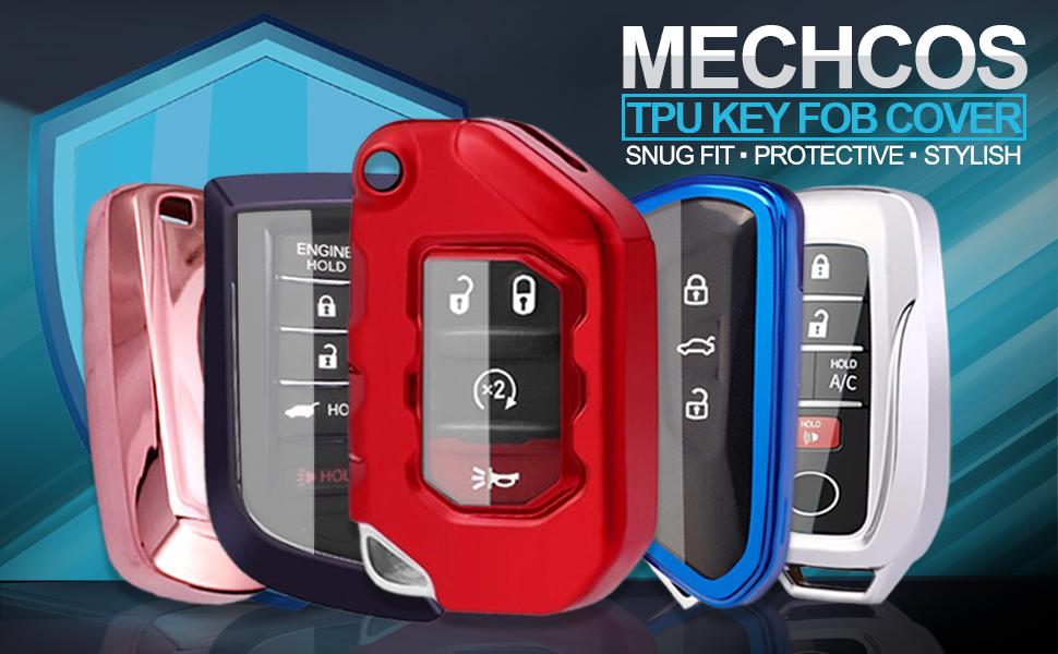 Fit for Ford Edge Explorer Fusion Mustang Expedition F-150 F-250 F-350 F-450 Super Duty Transit-150 250 350 HD Lincoln MKC MKX MKZ Nautilus Red Key Fob Cover Case Accessories NOT FIT Flip Key