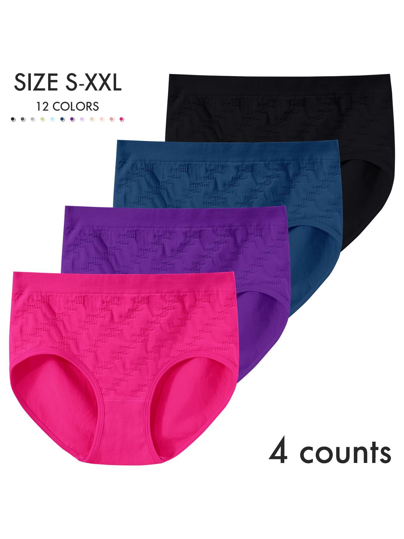 Women's Solid Color Panty, Breathable Comfortable Panty for Daily Wear, Women's Underwear for All Seasons, Soft Comfy Brief, Fashion Breathable Underwear