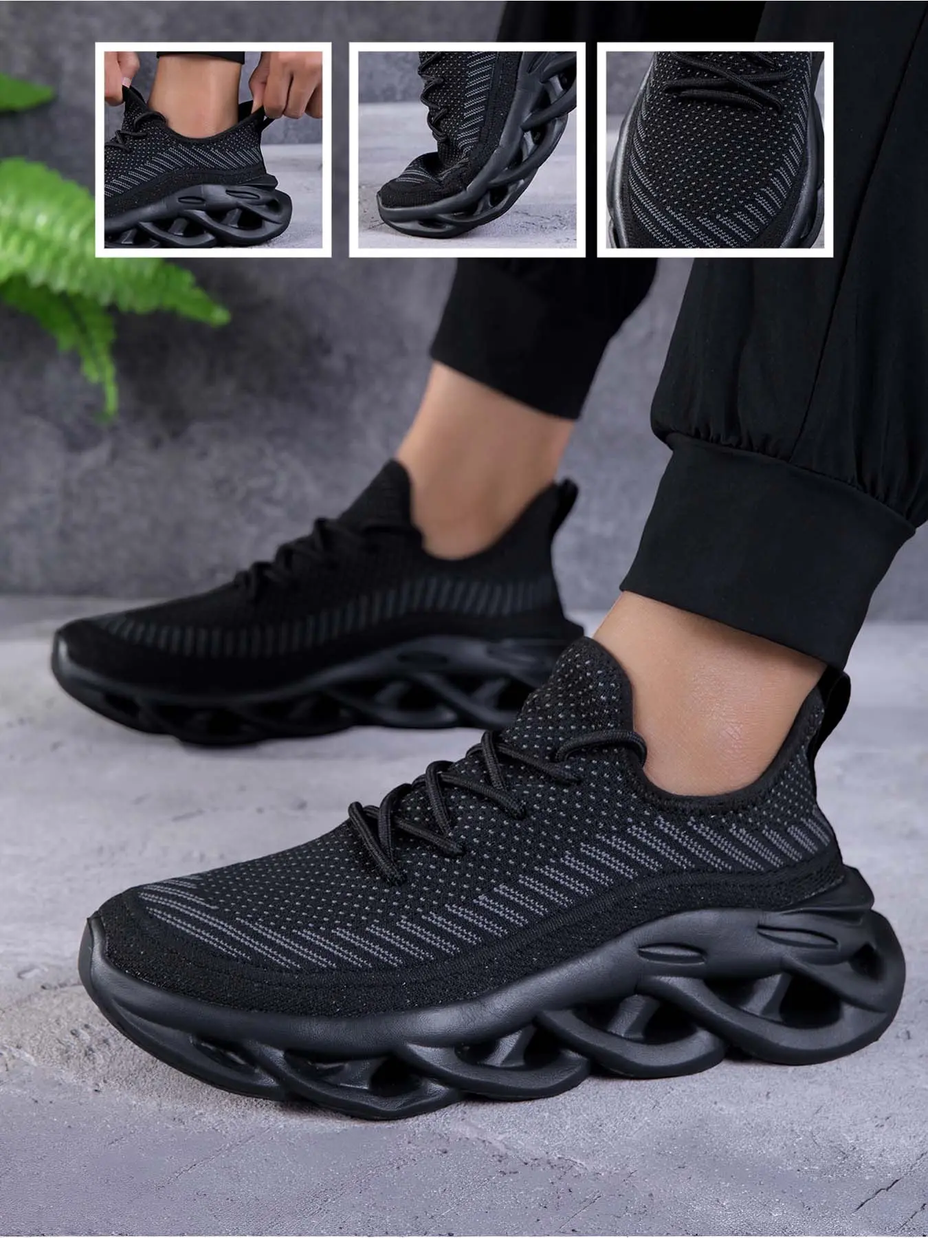 Stylish Women's Breathable Mesh Workout Sneakers, Hollow-Out Shock Absorbing Soft-Sole Running Shoes, All-Match Footwear for Daily Wear