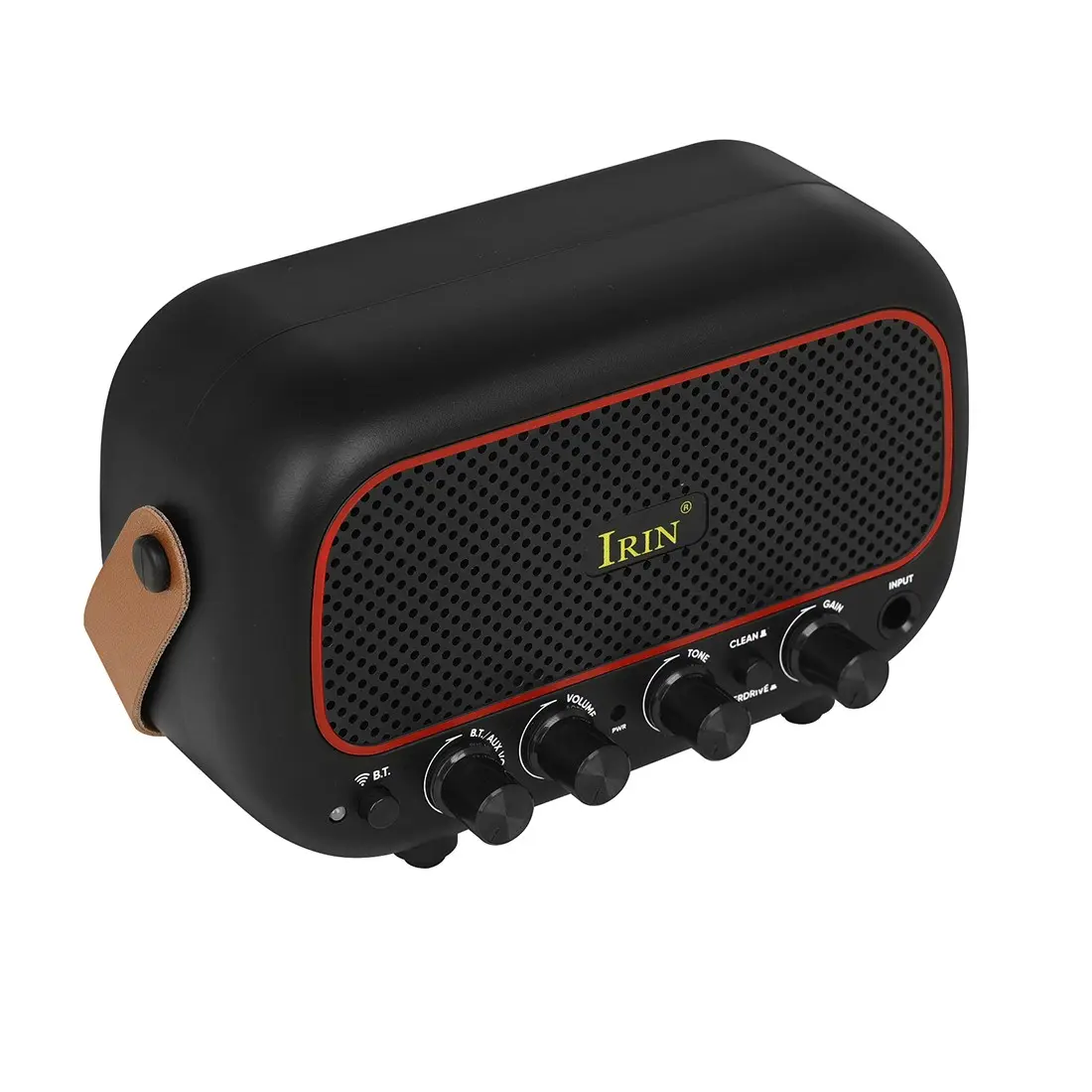 IRIN Mini Guitar Amplifier 5W Bluetooth Guitar Practice Amp with Dual Speakers Clean and Overdrive Modes for Home Practice and Travel Playing