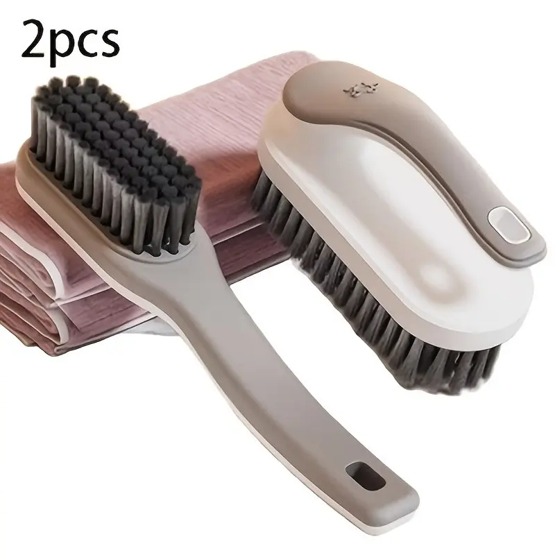 2pcs Shoe Brush and Clothes Brush Set, Plastic Multi-Functional Cleaning Brushes, Laundry and Shoe Cleaner, Best Household Cleaning Tools