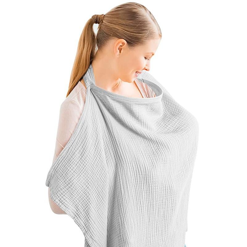 INS Style Multi-Use Nursing Shawl!Soft Cotton for Feeding & Baby Swaddle ✨
