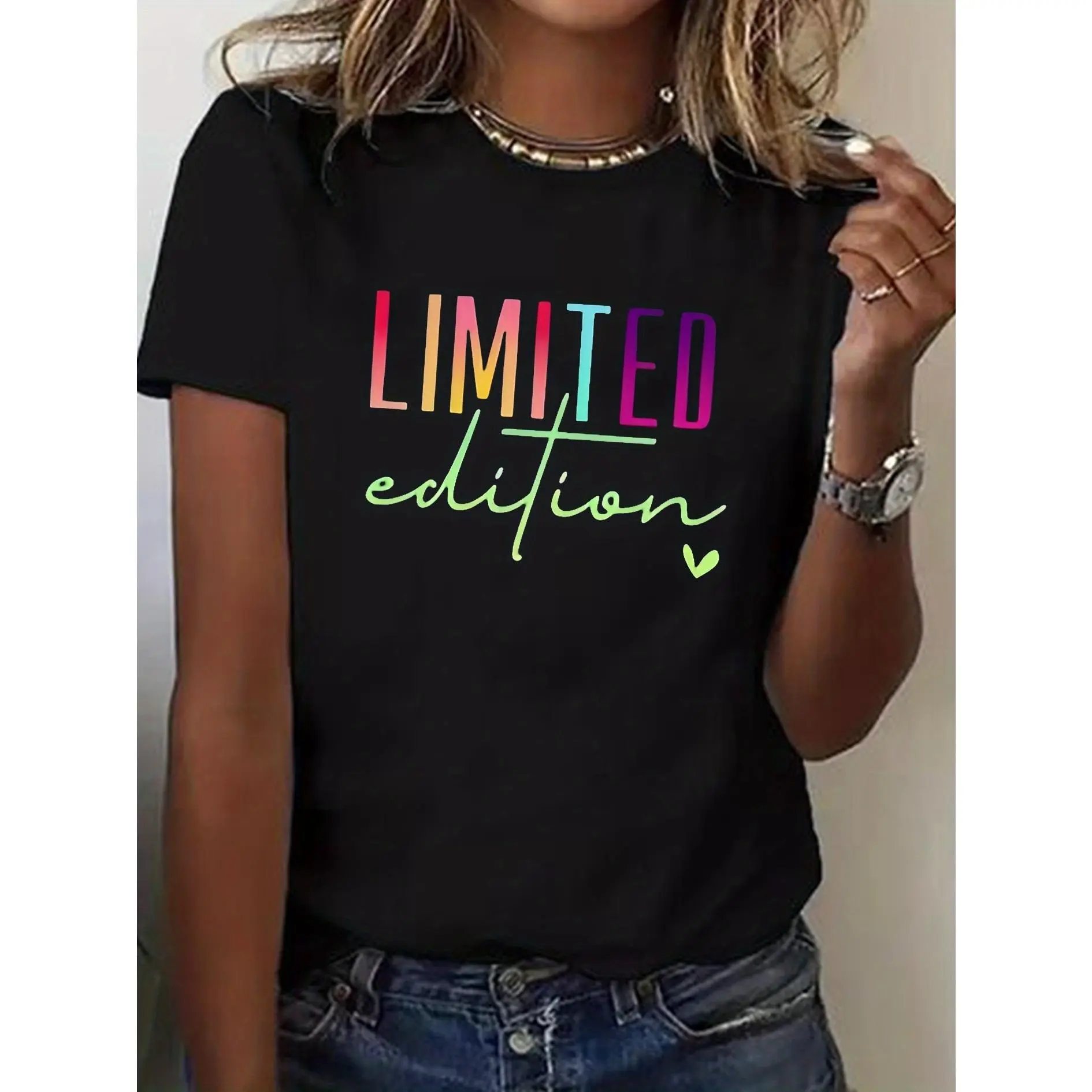 Unisex Limited Edition Graphic Tee Colorful Rainbow T-Shirt | Trendy Y2K Aesthetic Printed Top | Casual Soft Cotton Short Sleeve Shirt | Everyday Streetwear Clothing