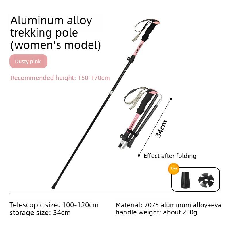 Folding hiking poles ultralight carbon fiber trekking poles professional outdoor hiking gear walking sticks climbing