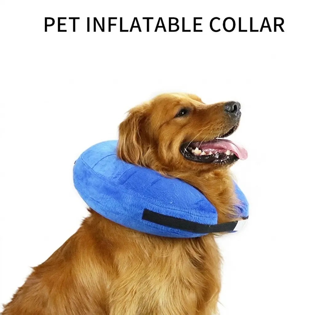 Elizabethan Collar for Dogs, Inflatable Pet Neck Protector, Bite Prevention, Grooming, Licking Guard, PVC Cat Collar, Spay/neuter Soft Harness