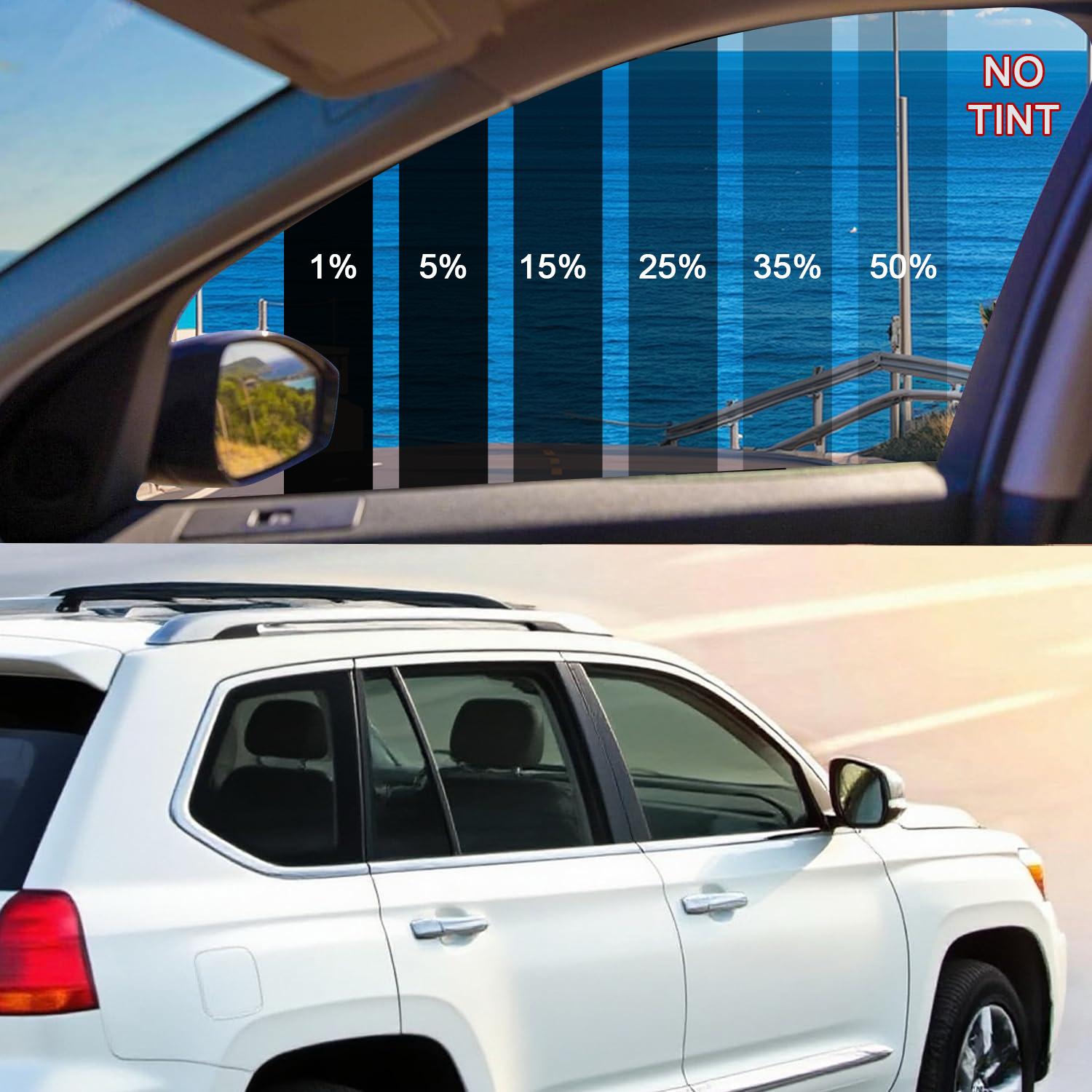 300/600CM Uncut Roll Window Tint Film 1% 5% 15% 20% 35% 50%  VLT Window UV Blocking and Privacy Film for Car Home Office Glass