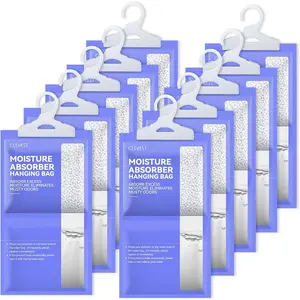 Moisture Absorbers Packets 10 Pack, Dehumidifier Bags for Closet, Unscented Hanging Humidity Absorber in Wardrobes, Bedrooms, Bathrooms(Net Wt. 230g/Pack)